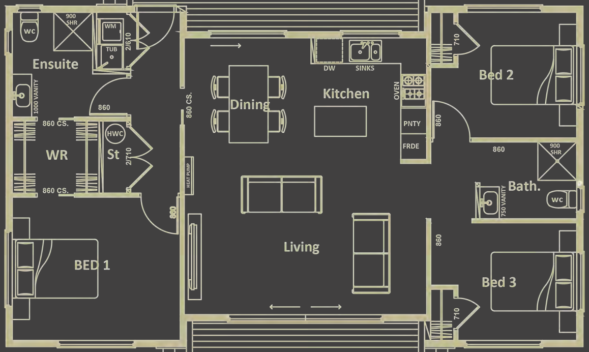 Emerald (99.5sqm) 3 Double Bedrooms